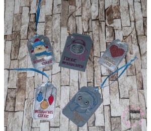 ITH Geschenkanhänger Weihnachten 2 Varianten - mit Satin oder Trippel Rahmen